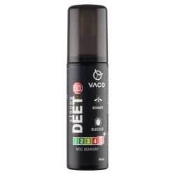 VACO Płyn na kleszcze, komary i meszki DEET 50% + Geraniol, 80ml