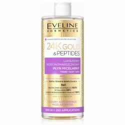 Płyn micelarny z 24K złotem i peptydami EVELINE 24K GOLD&PEPTIDES, 500ml
