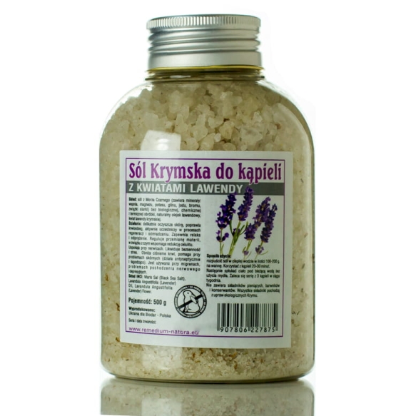 Black Sea Salt, Lavender Bath Salt, Remedium Natura, 500g