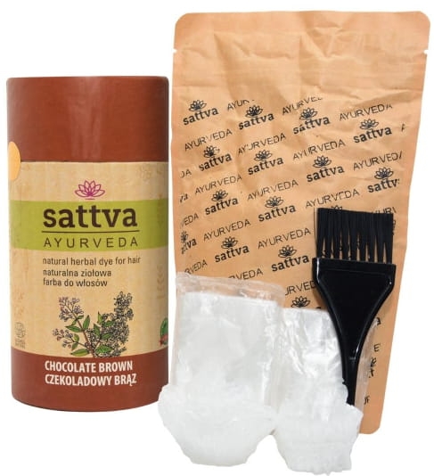 Henna Chocolate Brown, Naturalna Farba do Włosów, 150g, Sattva