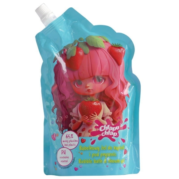 CHLAPU CHLAP ŻEL d/kąp 400ml Truskawka Doypack