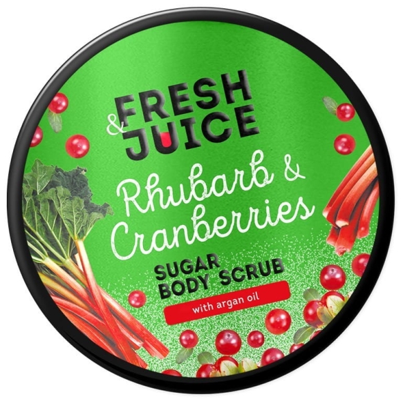 FRESH JUICE Cukrowy peeling do ciała Rabarbar i Żurawina 200 ml