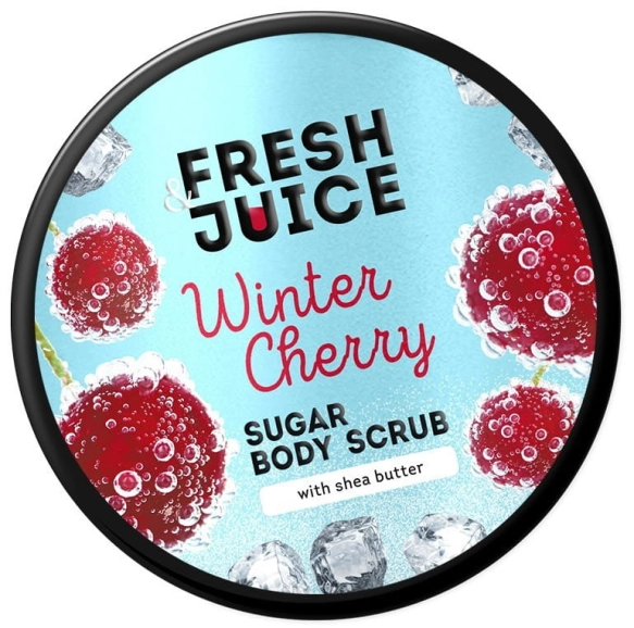FRESH JUICE Cukrowy peeling do ciała Zimowa wiśnia 200 ml