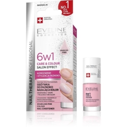 Odżywka do paznokci nadająca kolor Care&Colour 6w1 EVELINE Nail Therapy Professional SPARKLING PINK