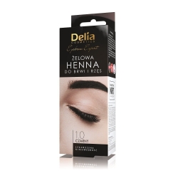 Henna do brwi i rzęs żelowa 1.0 czarny, DELIA, 15ml