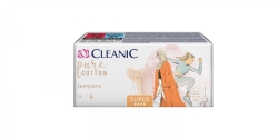 CLEANIC Pure Cotton Tampony Super z bawełny organicznej - 16 sztuk