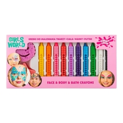 CHLAPU CHLAP Kredki do malowania twarzy i ciała -  Girls World - 10 sztuk