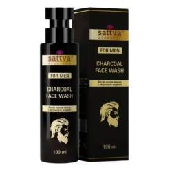Żel do mycia twarzy z aktywnym węglem Sattva Men, 100ml