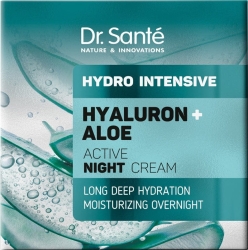 Aktywny krem na noc Hyaluron+Aloe DR.SANTE Hydro Intensive, 50ml