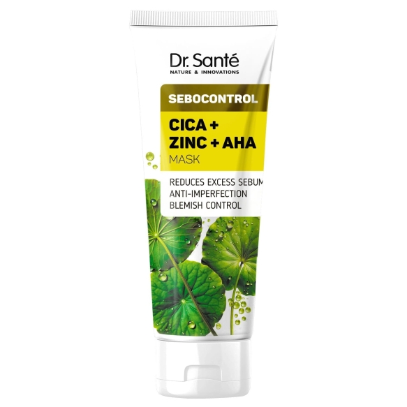Równoważąca maseczka do twarzy Cica + Zinc + AHA, DR.SANTE Sebocontrol, 75ml