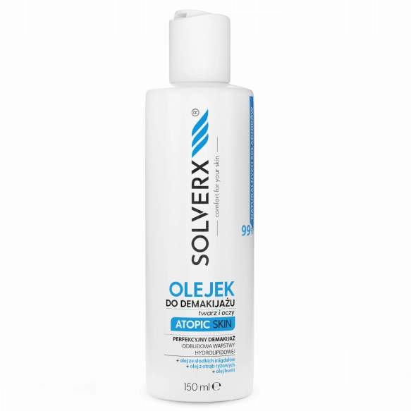 SOLVERX Atopic Skin Olejek do demakijażu twarzy i oczu do cery atopowej 150ml