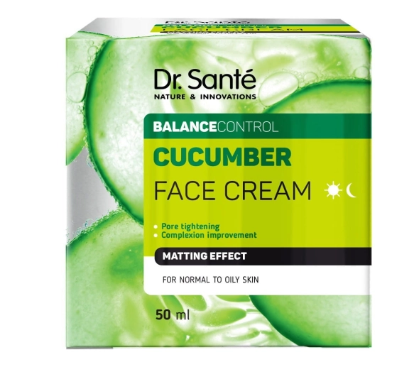 DR.SANTE Balance Control Krem do twarzy do skóry normalnej i przetłuszczajacej się Efekt matujący Ogórek 50 ml