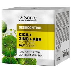 Matujący krem na dzień Cica + Zinc + AHA, DR.SANTE Sebocontrol, 50ml