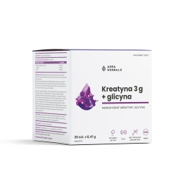 Kreatyna 3 g, monohydrat + glicyna, Aura Herbals, 30 saszetek