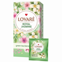 Herbata zielona z dodatkami Royal Jasmine - Lovare, 24 torebek x 1,5g