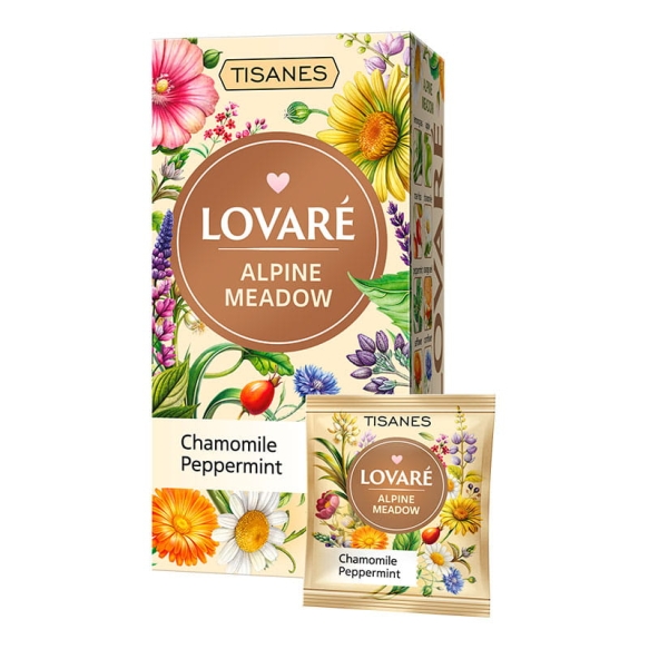 Herbata zielona z dodatkami Alpine Meadow - Lovare, 24 torebek x 1,5g