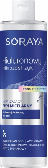 SORAYA Hialuronowy mikrozastrzyk Nawilżający płyn micelarny 400 ml