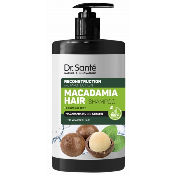 Szampon do włosów osłabionych z olejem makadamia i keratyną DR. SANTE Macadamia Hair, 1000ml