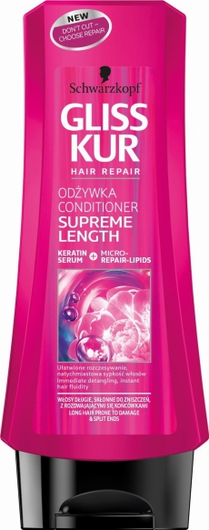 Schwarzkopf Gliss Kur Supreme Length Odżywka do włosów ułatwiająca rozczesywanie  200ml