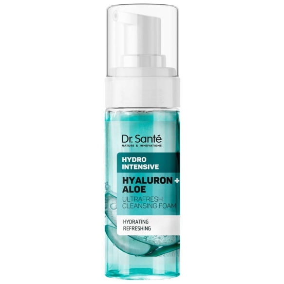 Pianka oczyszczająca do mycia twarzy Hyaluron + Aloe DR.SANTE Hydro Intensive, 150ml
