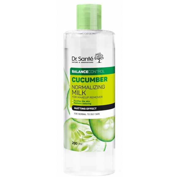 DR.SANTE Balance Control Mleczko normalizujące do demakijażu Efekt matujący Ogórek 200 ml