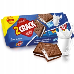 Roshen – 2 Crack Milk & Vanilla Cream Sandwich Crackers, 190 g