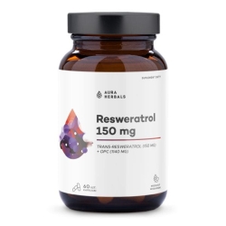 Resweratrol 150 mg, Aura Herbals, 60 kapsułek