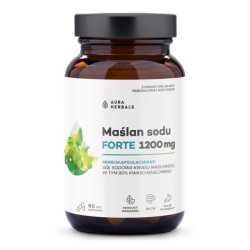 Maślan sodu FORTE 1200 mg, mikrokapsułkowany, Aura Herbals, 60 kapsułek