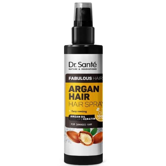Odżywka w sprayu do zniszczonych włosów z olejem arganowym i keratyną, Dr.Sante Argan, 150ml