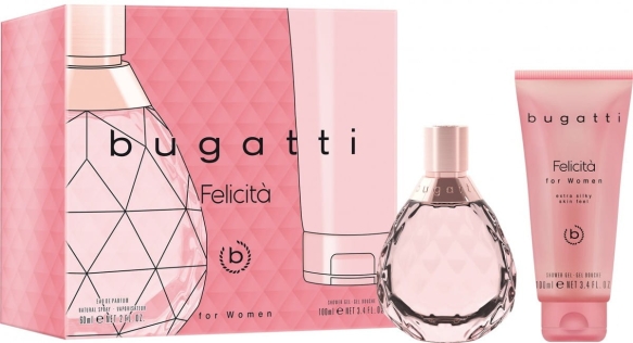 BUGATTI Zestaw prezentowy damski Felicitá (woda perfumowana 60ml + żel pod prysznic 100ml)
