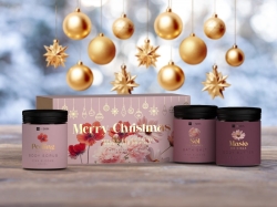HISKIN Zestaw prezentowy Peeling do ciała + Sól do kąpieli + Masło do ciała Pink Flowers