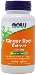 Ginger Root Extract 250mg, NOW Foods, 90 Vegetarian Capsules
