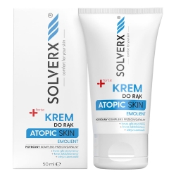 Krem do rąk i paznokci do skóry atopowej, SOLVERX ATOPIC SKIN, 50ml