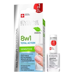 Odżywka Total Action Sensitive - EVELINE Nail Therapy Professional 12 ml