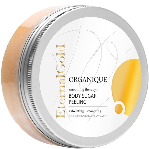ORGANIQUE Eternal Gold Wygładzający peeling cukrowy do ciała 200 ml