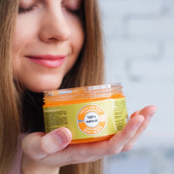 Peeling do Ciała Cukrowy Grejpfrutowy, 100% Naturalny