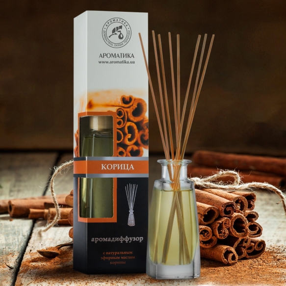 Cynamon Aromadyfuzor, Dyfuzor Zapachu, Zawiera 100% Naturalny Olejek, Aromatika