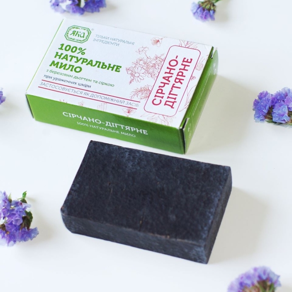 Mydło Naturalne Ręcznie Robione Siarkowo - Dziegciowe, 75g