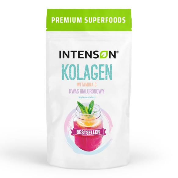 Kolagen + Witamina C + Kwas Hialuronowy, Intenson, 60 g