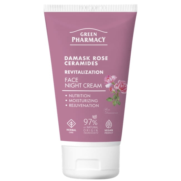Róża damasceńska + Ceramidy Krem do twarzy na noc, Green Pharmacy, 50ml