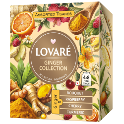 Zestaw herbat Assorted herbal tea GINGER, Lovare, 4 rodzaje po 8 szt.
