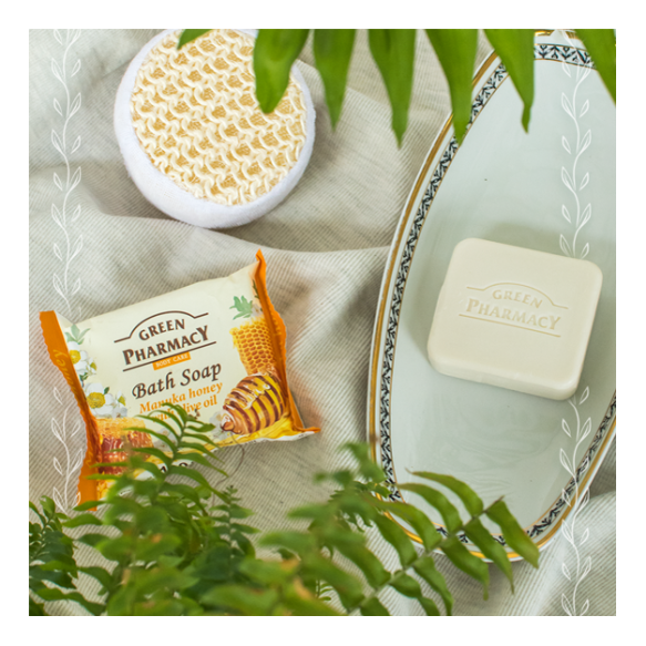 Manuka Honey Bath Soap with Olive Oil, Green Pharmacy, 100 g