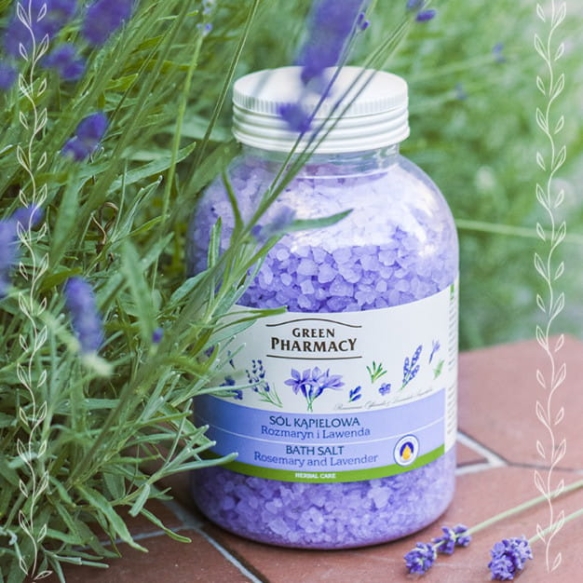 Rosemary &amp; Lavender Bath Salt, Green Pharmacy, 1300 g