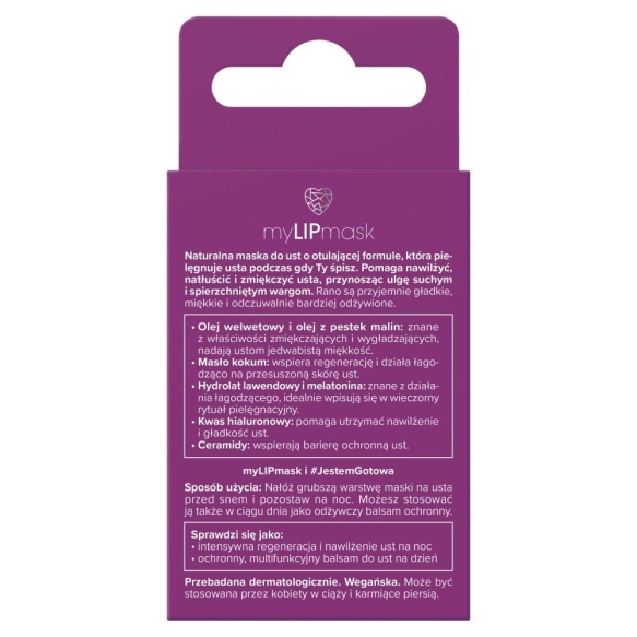 MIYA myLIPmask Odżywcza maska do ust na noc 10 g