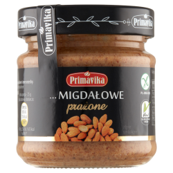 Masło migdałowe prażone, bezglutenowe, Primavika, 185g