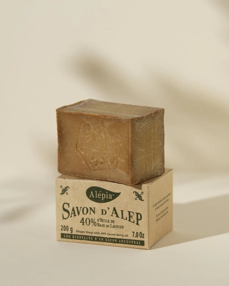 Authentic Aleppo Soap 40% Laurel Oil, Alepia, 200 g
