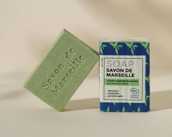 Verbena-scented Marseille soap, Alepia, 100g