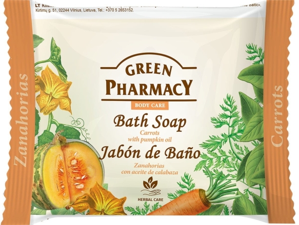 GREEN PHARMACY Mydło do rąk w kostce Marchewka + Olej z dyni 100 g