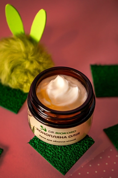 Hemp Night Face Cream, Dr. Biokord, 100% Natural