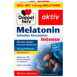 Doppelherz Melatonin Intense, 1,8 мг мелатонина, 40 мини-таблеток